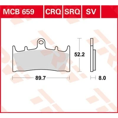 Billede af TRW Sinter Street MCB659SV Bremseklodser