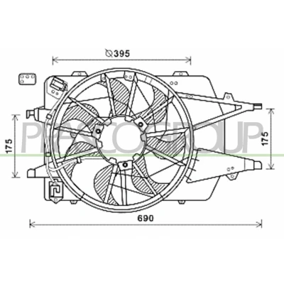 Billede af PRASCO FD422F004 Køleventilator 395 12