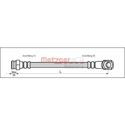 Billede af METZGER 4114050 Bremseslange 350