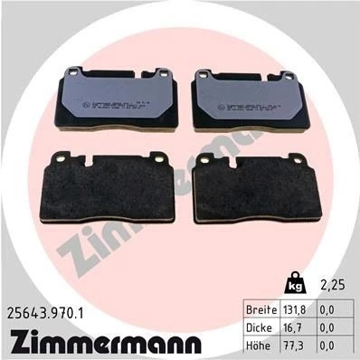 Billede af ZIMMERMANN 25643.970.1 Bremseklodser Forberedt til slidindikator Billede svarer leveringsomfang AUDI: A6 C7 Avant, Q5, A7 Sportback
