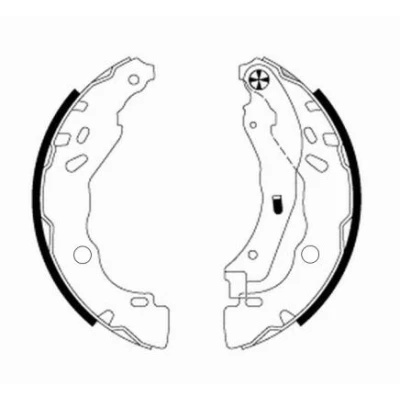 Billede af TEXTAR 91077200 Bremsebakker 203,2 39 med håndbremsegreb CITROËN: C3 II, C4 II Cactus, DS3 Hatchback, PEUGEOT: 208 I Hatchback