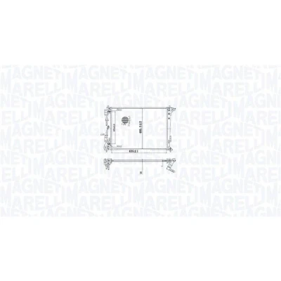 Billede af MAGNETI MARELLI 350213216100 Radiator til køretøjer med automatgear 635 466,5 16 Loddet køleripper
