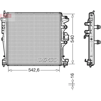 Billede af DENSO DRM01004 Radiator 542 540 16
