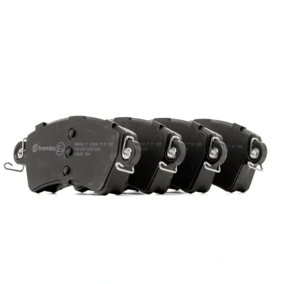 Billede af BREMBO P 61 065 Bremseklodser Ekskl. slidadvarselskontakt med bremsecaliperskruer uden tilbehør PEUGEOT: 206 Hatchback, 306 Stationcar