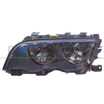 Billede af PRASCO BM0184914 Forlygter venstre H7/H7 sort til højrekørsel med elektronisk motor indstillingsmotor for LWR BMW: 3 Cabriolet