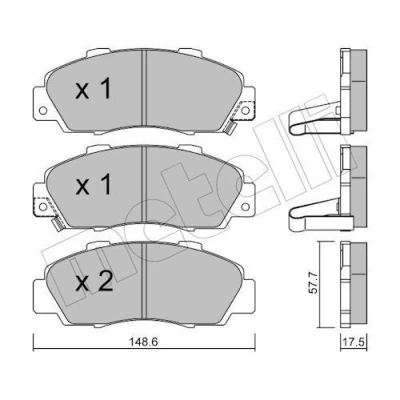 Billede af Bremseklodser METELLI 22 0298 0