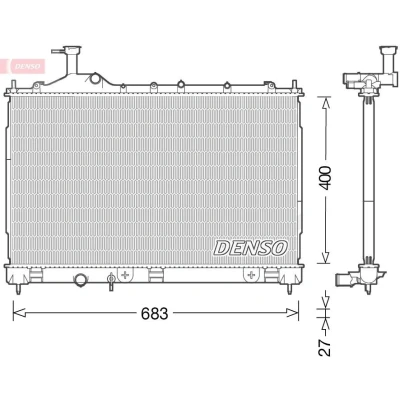 Billede af DENSO DRM45038 Radiator 400 707 27