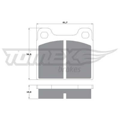 Billede af TOMEX brakes TX 10 19 Bremseklodser MERCEDES BENZ: W123 Sedan, G klasse SUV, SL Cabriolet, VOLVO: 240 940 I 140 Sedan