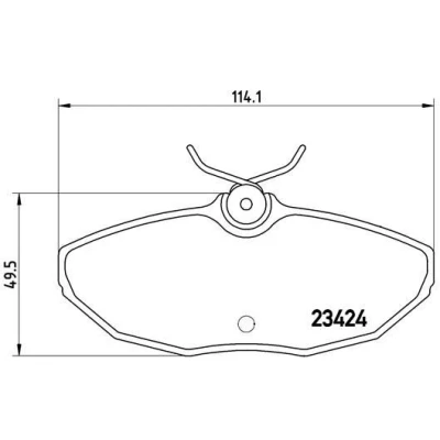 Billede af BREMBO P 36 013 Bremseklodser Ekskl. slidadvarselskontakt med bremsecaliperskruer tilbehør JAGUAR: S Type