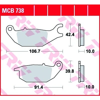 Billede af TRW Organic Allround MCB738 Bremseklodser