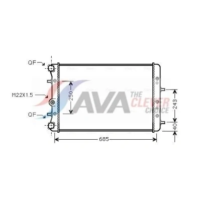 Billede af PRASCO SAA2006 Radiator Aluminium 630 414 23 med lynkobling Mekanisk fuget køleripper SKODA: Fabia I Hatchback, 1 Combi