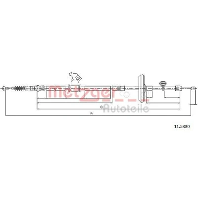 Billede af METZGER 11.5830 Håndbremsekabel 1814/1687 COFLE OPEL: Astra J Hatchback, Sports Tourer