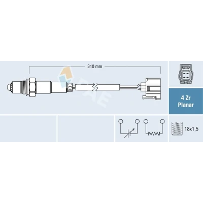 Billede af FAE 77427 Lambdasonde MERCEDES BENZ: E klasse T modell, C Sedan, modell