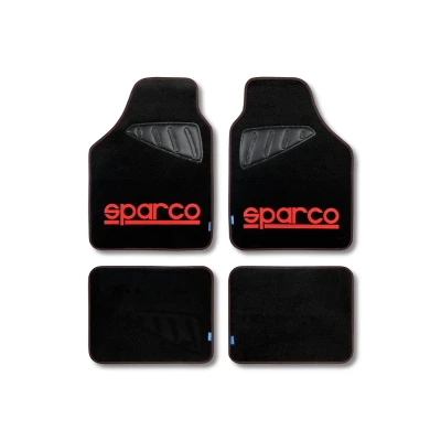 Billede af Sparco Bil gulvmåtte sæt SPC1903 Universal Sort/Rød (4 pcs)