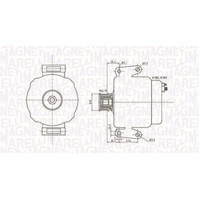 Billede af MAGNETI MARELLI 063731630010 Generator 12V 150A MERCEDES BENZ: C klasse Sedan, V klasse, Sprinter 3 T Ladvogn/Chassis