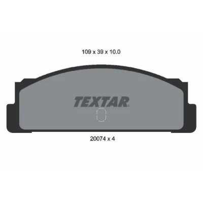 Billede af TEXTAR 2007404 Bremseklodser Ikke forberedt til slidindikator FIAT: X 1/9, 125 Sedan, 124 Sedan