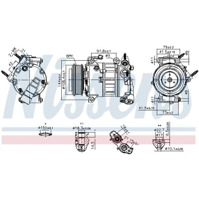 Billede af NISSENS 890589 Kompressor 7VS19EC 12 PAG 46 YF R 134a