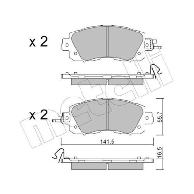 Billede af METELLI 22 1080 0 Bremseklodser NISSAN: Leaf I