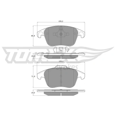 Billede af TOMEX brakes TX 15 93 Bremseklodser foraksel PEUGEOT: 208 I Hatchback, 207 SW, CITROËN: C4 II Grand Picasso