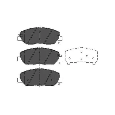 Billede af KAVO PARTS KBP 3023 Bremseklodser med akustisk advarsel for slid HYUNDAI: Grand SANTA Fé, FE 2