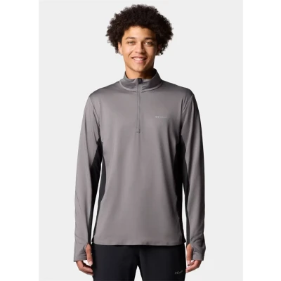 Billede af Columbia Three PITCH HALF ZIP Langærmet Tshirt, Herre, Størrelse: Small, City grey/black