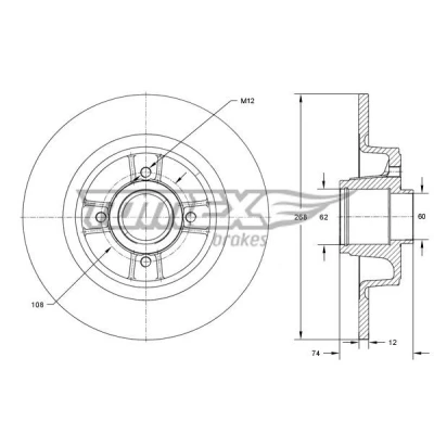 Billede af Bremseskive TOMEX Brakes TX 73 581