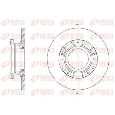Billede af REMSA 61564.00 Bremseskiver bagaksel 288, 288 16 5 fuldstændigt FORD: Tourneo Custom V362 Bus, Transit Van, Bus
