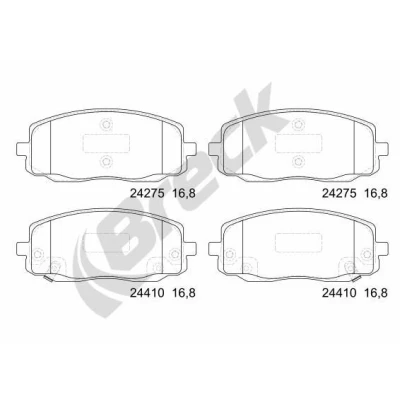 Billede af BRECK 24275 00 702 10 Bremseklodser med akustisk advarsel for slid HYUNDAI: i10 I, KIA: Picanto I
