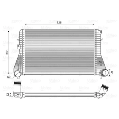 Billede af VALEO 818339 Intercooler uden EGR ventil SEAT: Leon II Hatchback, VOLKSWAGEN: GOLF 6, Passat B7 Variant, B6 Variant