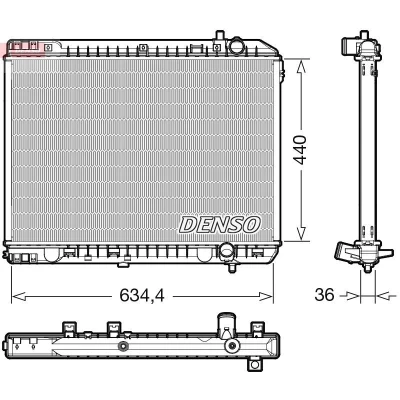 Billede af DENSO DRM43008 Radiator 440 670 36
