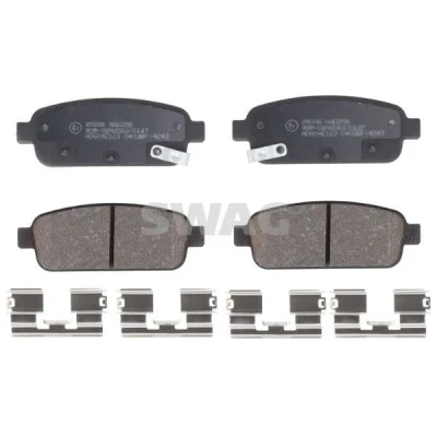 Billede af SWAG 40 91 6894 Bremseklodser bagaksel med akustisk advarsel for slid befæstelsesmateriale OPEL: Astra J Sports Tourer, Mokka / X