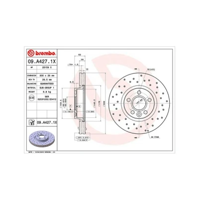 Billede af MAGNETI MARELLI 360406087602 Bremseskiver 300, 300 28 5 63,6 perforeret/indv. ventileret FORD: MONDEO 4 Turnier, S Max Mk1, Galaxy Mk2 MPV