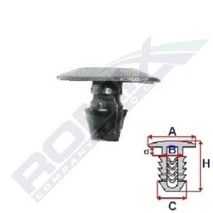 Billede af ROMIX A82031 Clips, side /beskyttelseslister PEUGEOT: 307 SW