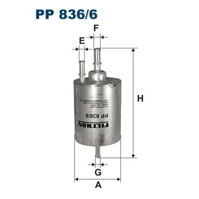 Billede af FILTRON PP 836/6 Brændstoffilter Ledningsfilter 10 8 AUDI: A4 B7 Avant, A6 C6 Sedan