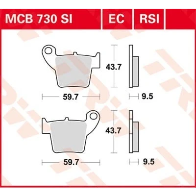 Billede af TRW Organic Low Budget MCB730EC Bremseklodser