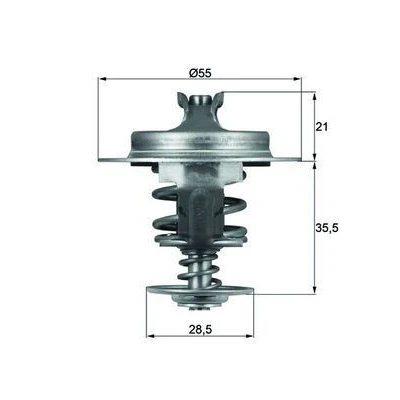 Billede af MAHLE ORIGINAL TX 67 83D Termostat 83 55 med pakning PEUGEOT: 206 Hatchback, 307 SW, CITROËN: C5 II Berlingo / First I