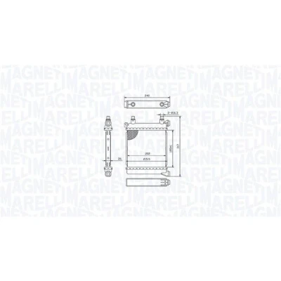 Billede af MAGNETI MARELLI 350213214500 Radiator til køretøjer med manuelt gear 195 202 26 Loddet køleripper