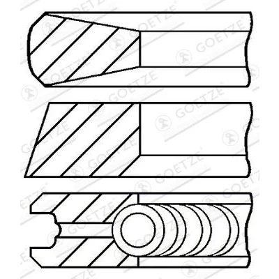 Billede af GOETZE ENGINE 08 145000 00 Stempelringsæt 102