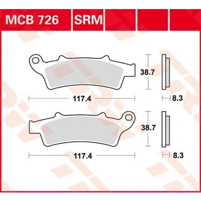 Billede af TRW Sinter Maxi Scooter MCB726SRM Bremseklodser