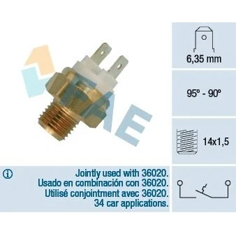 Billede af Temperaturkontakt, kølerventilator FAE 36010