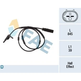 Billede af FAE 78292 ABS Sensor Hall princip 2 845 BMW: 1 Hatchback, 3 Touring