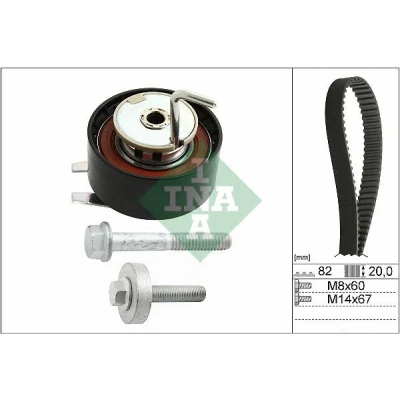 Billede af INA 530 0693 10 Tandremssæt 82 LAND ROVER: Discovery 3