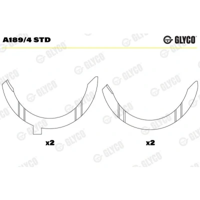 Billede af GLYCO A189/4 STD Distanceskive, krumtapaksel