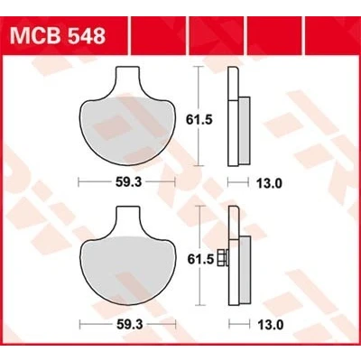 Billede af TRW Organic Allround MCB548 Bremseklodser