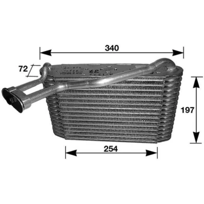 Billede af MAHLE ORIGINAL AE 34 000S Fordamper uden ekspansionsventil