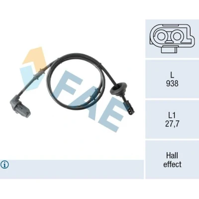 Billede af FAE 78567 ABS Sensor Hall princip 2 938 MERCEDES BENZ: CLK Coupe