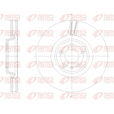 Billede af REMSA Bremseskive AUDI: Q7 foraksel 349mm 34mm 5 ventileret 62133.10 4M0615301AB,4M0615301P,4M0615301AN Bremseskiver, Skivebremser