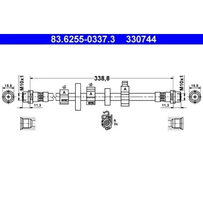 Billede af Bremseslange ATE 83.6255 0337.3