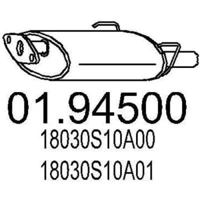 Billede af MTS 01.94500 Lydpotte 600 HONDA: CR V 1