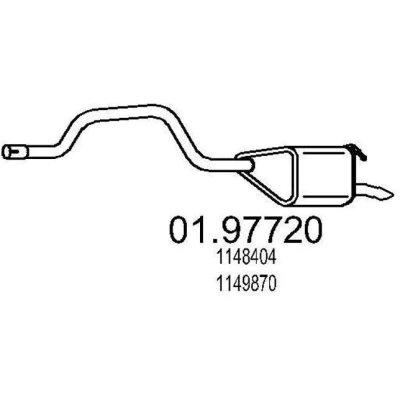 Billede af MTS 01.97720 Lydpotte 1330 FORD: MONDEO 3, 3 Stufenheck